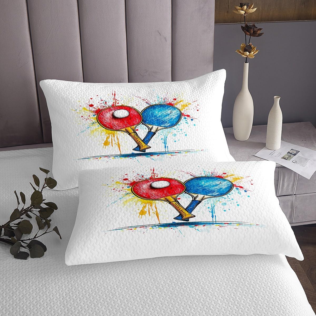 Erosebridal Diving Coverlet Set Twin Size Sports Bedspread for Teens Men Women Ocean Marine Sea Coral Fantasy Blue Yellow Red Quilted Coverlet Soft Luxury Quilted