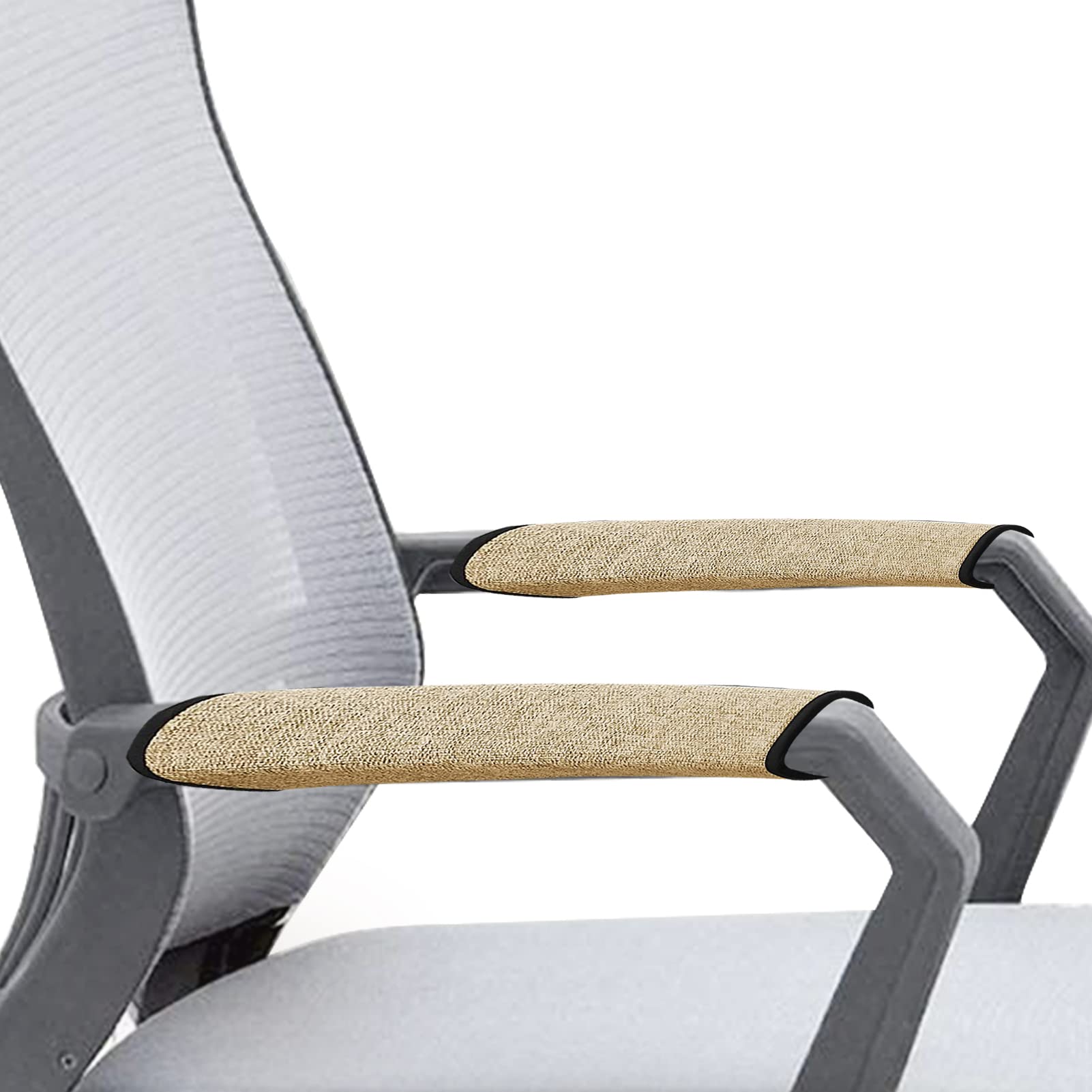 Amazon.com: Ntomtuex Linen Office Chair Arm Covers Computer Chair ...