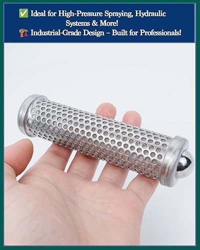 Miniatura 6 de Filtro colector de bomba 930-006 50 Mesh 5000 PSI con bola - Compatible con Titan PowrTwin 4900, 6900, 8900, 12000 Plus y PowrBeast 4700, 7700, 9700