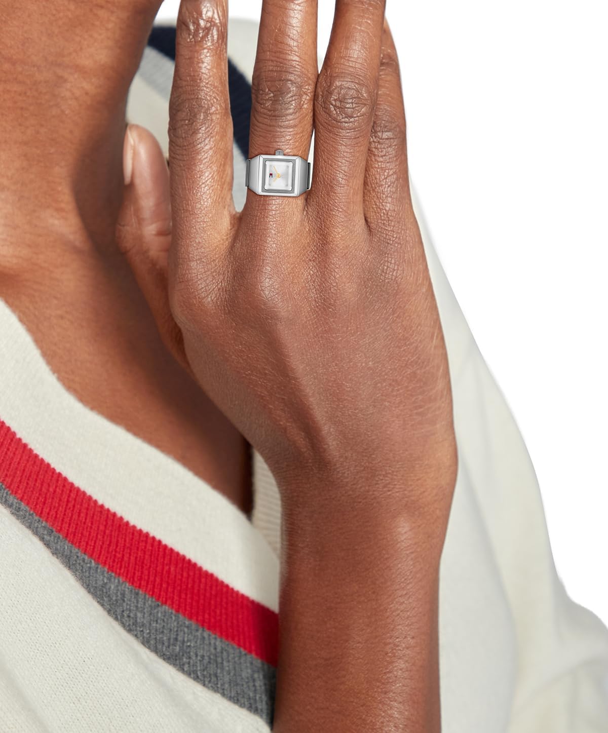 Tommy Hilfiger Women's 2-Hand Quartz Ring Watch – Jewelry-Inspired Design with Stretch Band, Fits Multiple Sizes -Gift for Her 15mm - Image 3