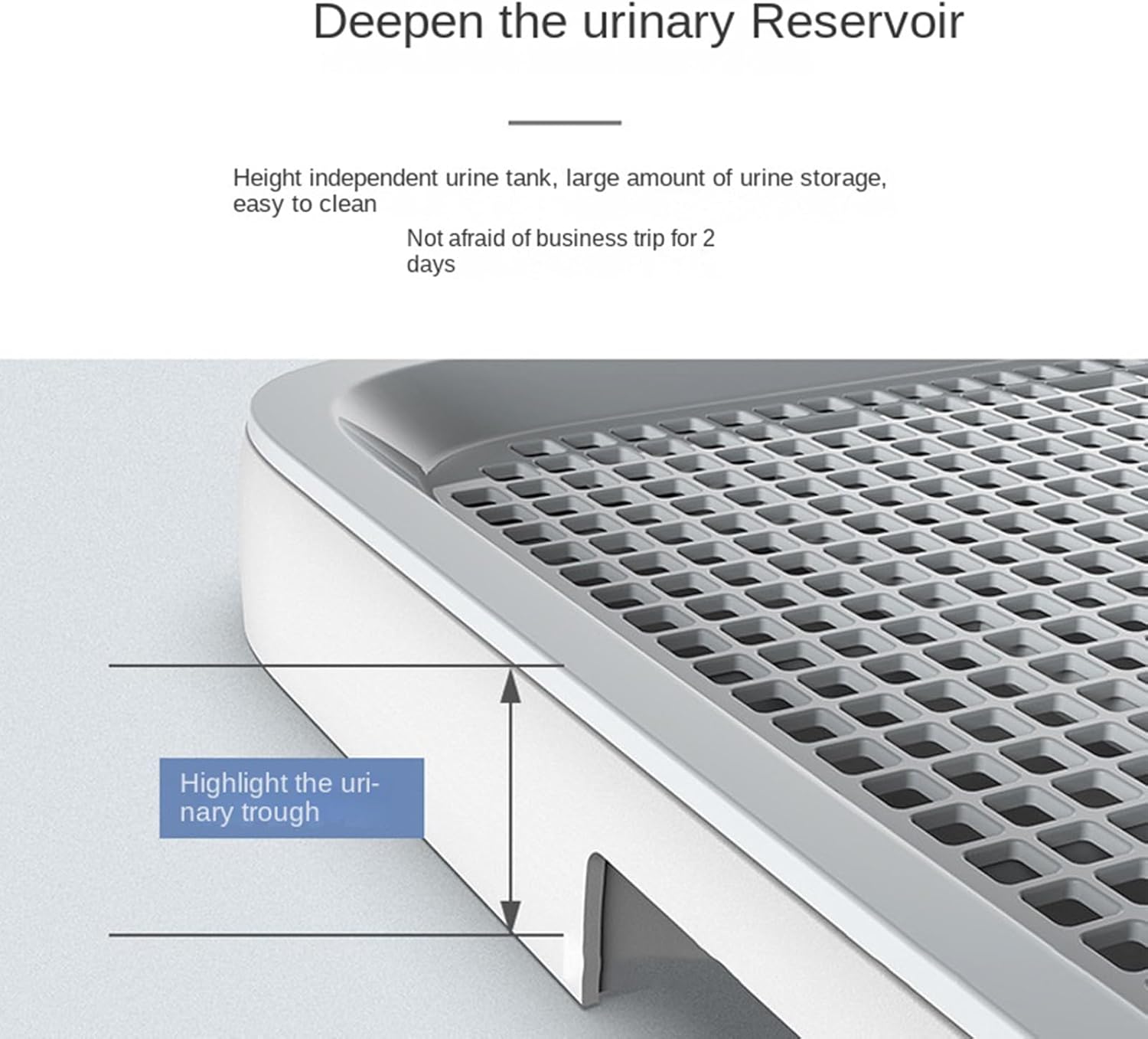 Puppy Pee Pad, 50.5x39x3cm Anti-Splash Dog Potty Training Tray, Non-Slip Leakproof Toilet for Indoor Outdoor, Pets, Vet Visits, Travel, Floor Protection