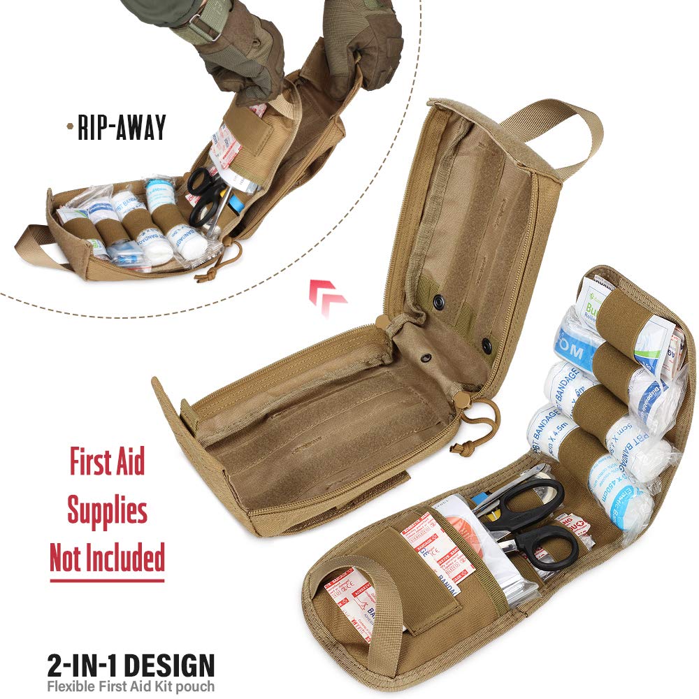 WYNEX Trousse De Premiers Secours Tactique Molle EMT - Sac Militaire IFAK - Kit De Survie D Avec Ecusson En Croix Rouge WYNEX Trousse De Premiers Secours Tactique Molle EMT - Sac Militaire IFAK - Kit De Survie D Avec Ecusson En Croix Rouge