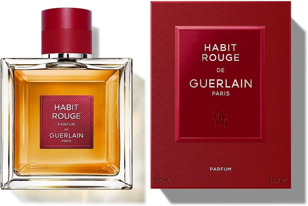 Habit Rouge by Guerlain for Men - 3.3 oz Parfum Spray