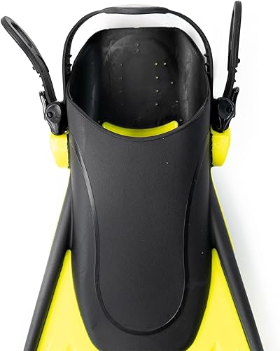 Miniatura 4 de Bonassi Aletas de tiburón para adultos, aletas cortas ajustables para esnórquel y natación