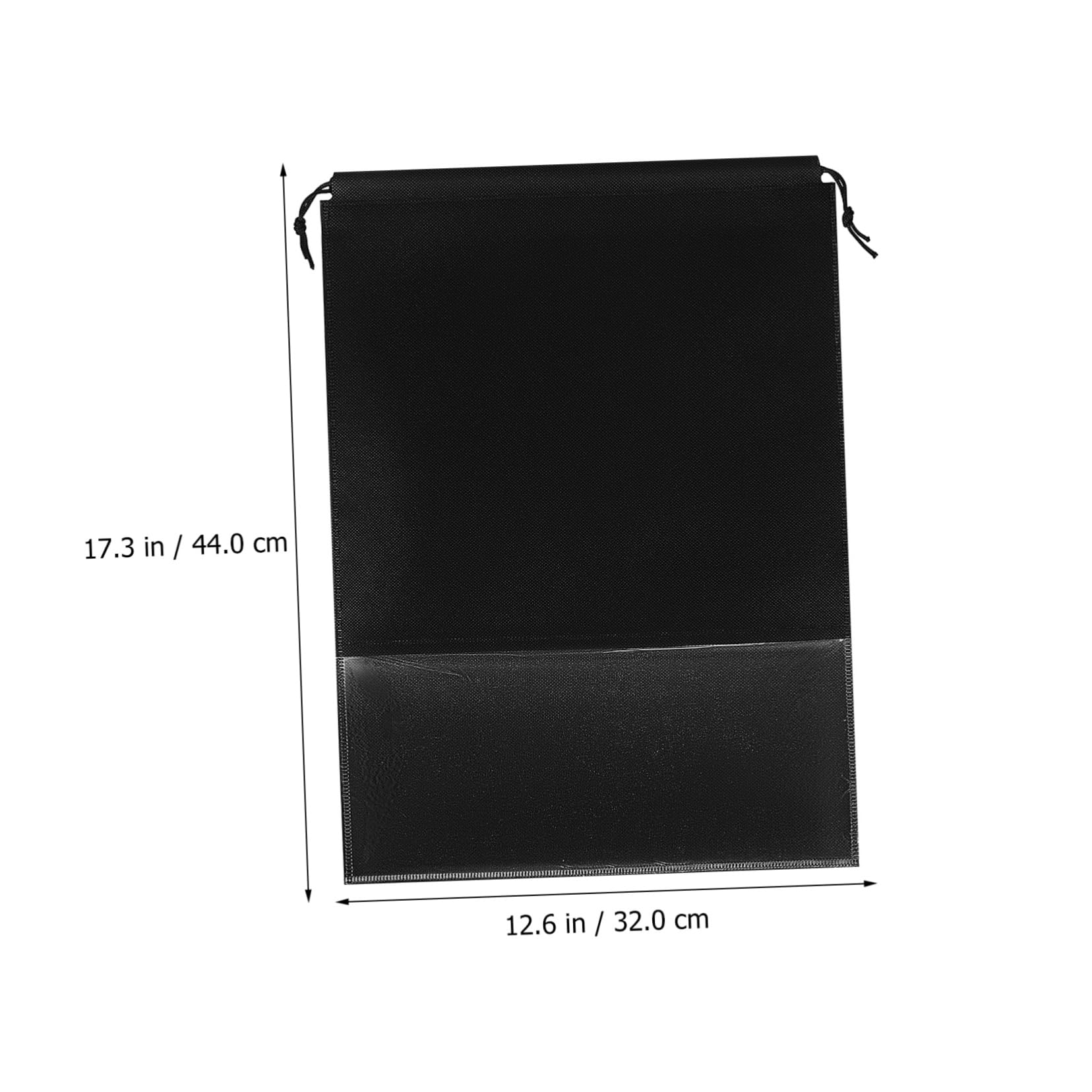 KOMBIUDA 20 Stück Schuhbeutel mit Zugband Transparente Aufbewahrungstaschen Non Woven Material für Reisen und Verschiedene Schuharten Schwarze und Graue Beutel