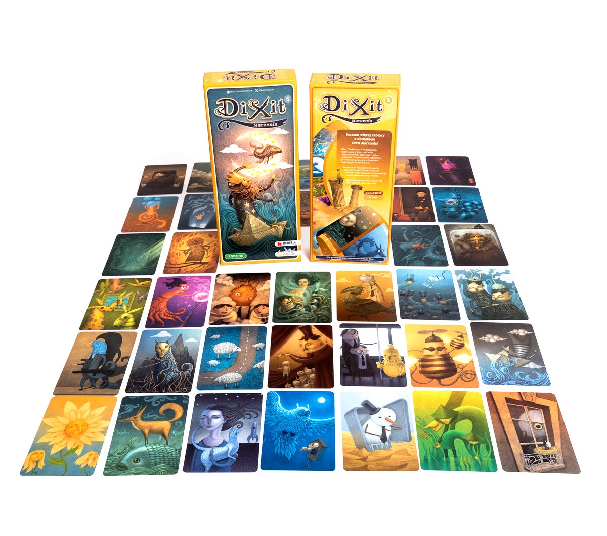 Rebel | Dixit 5: Marzenia | Gra planszowa | Gra Rodzinna | Skojarzenia | Wiek 8+ | 3-6 graczy | Dodatek