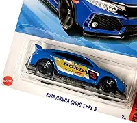 Carrinho Miniatura Hot Wheels 2018 Honda Civic Type R Azul 2025 - JBB77