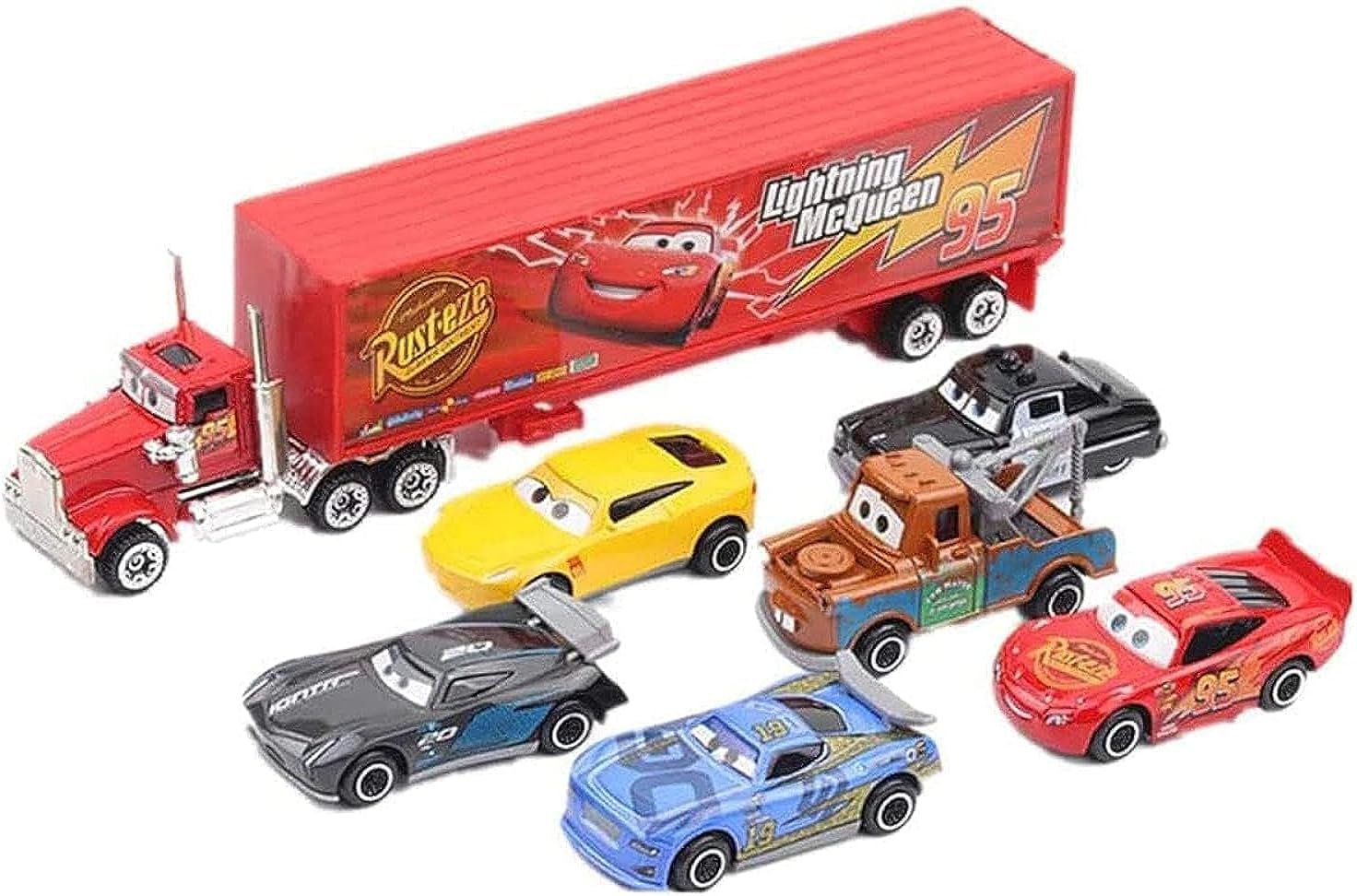 Mumoo Bear 7 Pieces Cars Toy Set Deluxe Cars Toy Set Gift For Kids Birthday Gift Idea