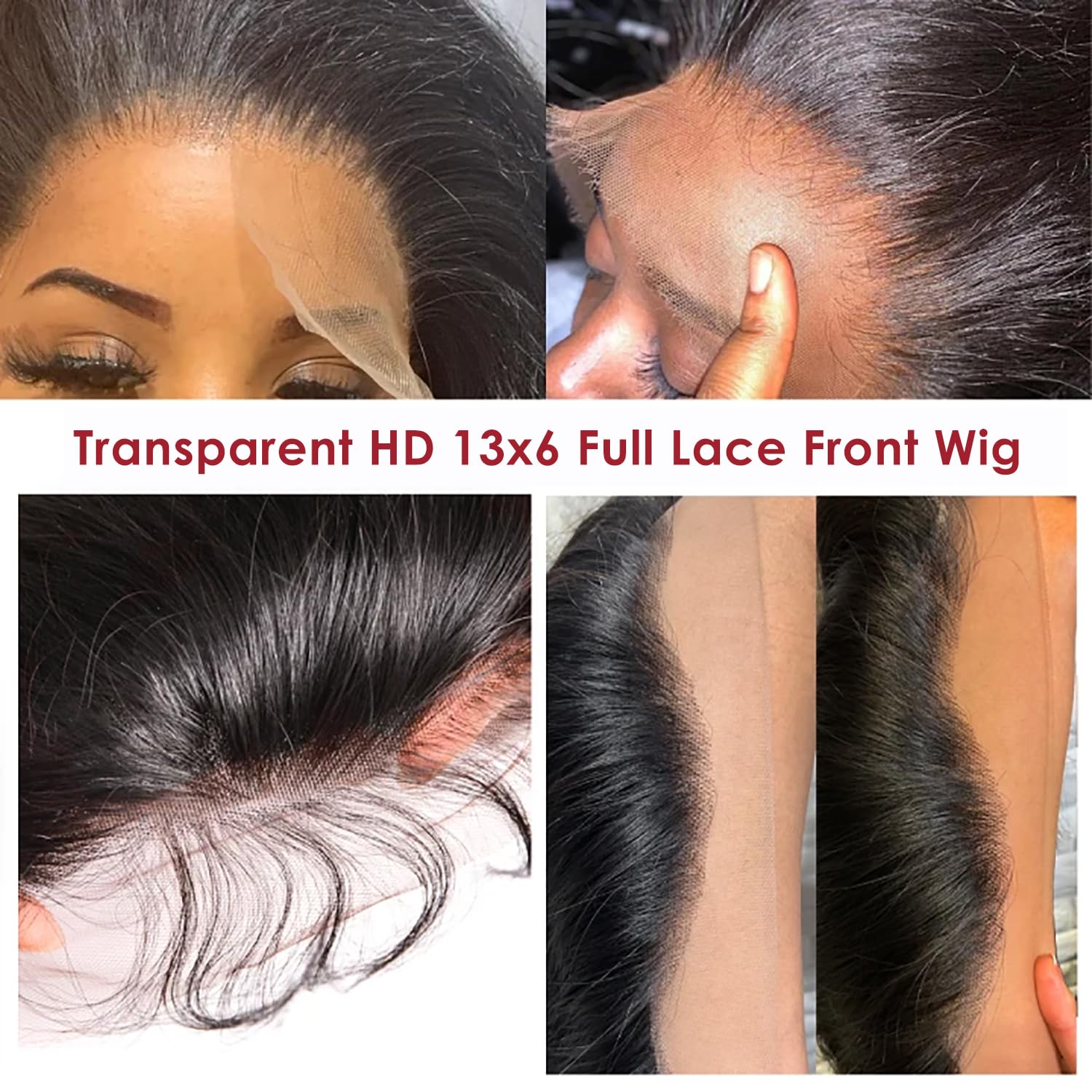 Beluck Glueless 13x6 Lace Front Wigs Human Hair With Drawstring 220% Density Body Wave Human Hair Wig Ear To Ear HD Lace Frontal Pre Plucked Wear Go Glueless Wigs Human Hair 22Inch - Image 6