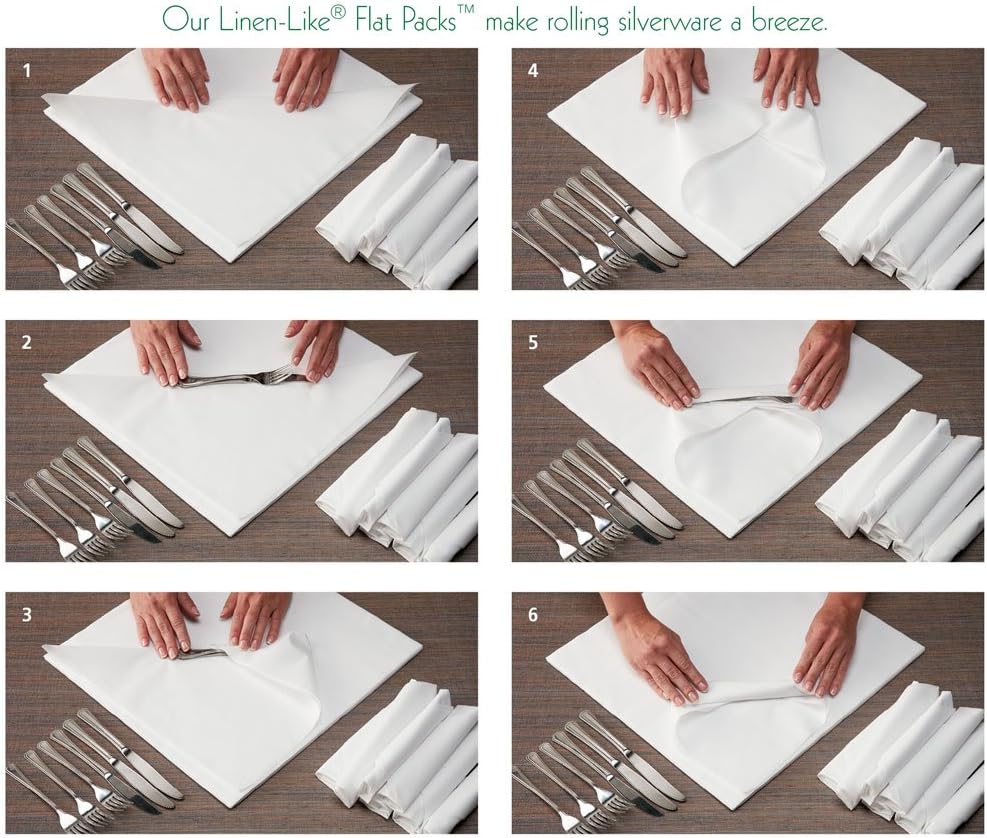 Hoffmaster 125028 Linen-Like Flat Pack Premium Napkin, 16" Length x 16" Width, White (Case of 500)