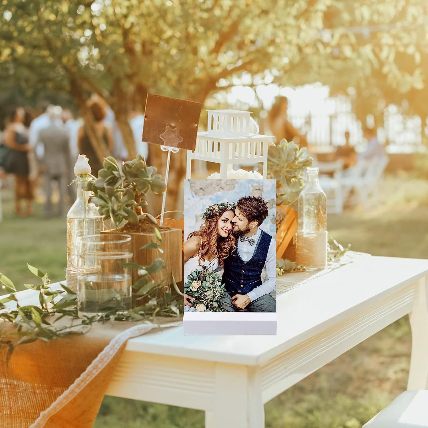 Farnirvana 10 Pezzi portacarte in legno, segnaposto in legno di faggio, Porta Menu da Tavolo, Portacarte di Posizione, per Ristoranti Matrimoni Banchetti Feste Celebrazioni