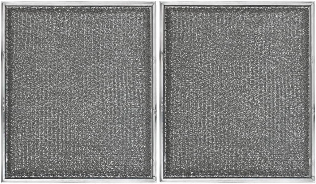 American Metal Filter RBF0901 Aluminum Mesh Grease Filter - 9" x 10-1/2" x 3/32" with Basket - 2 Pack - Wash and Reuse - Compatible with WB2X8391
