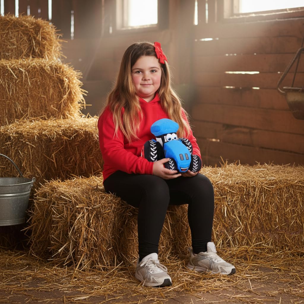 Toyland® 21cm (8 Inch) Plush Farm Tractor - Boys & Girls Bedroom Decoration (Blue)