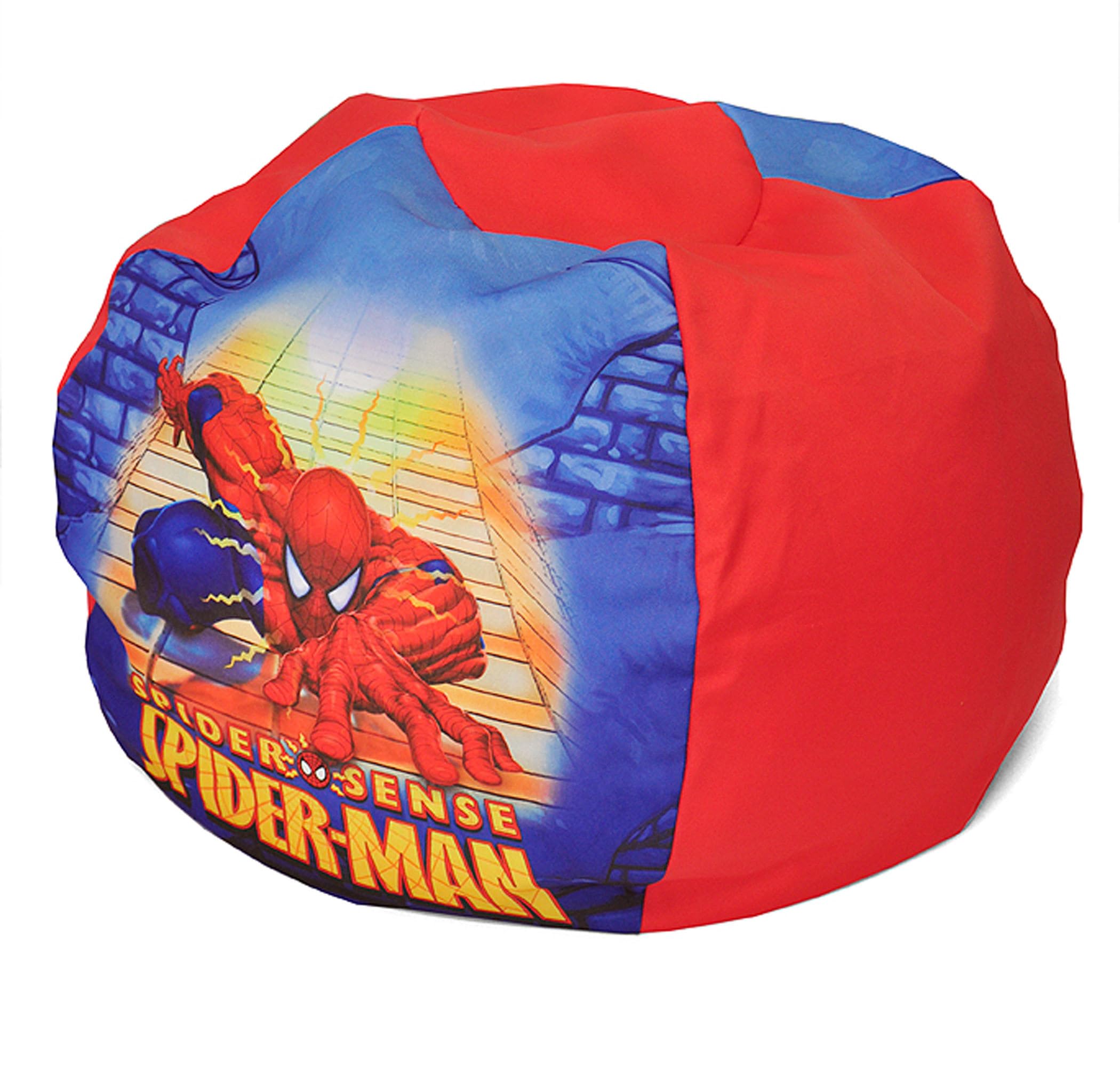 Idea Nuova Marvel Spiderman Toddler Nylon Round Bean Bag Chair