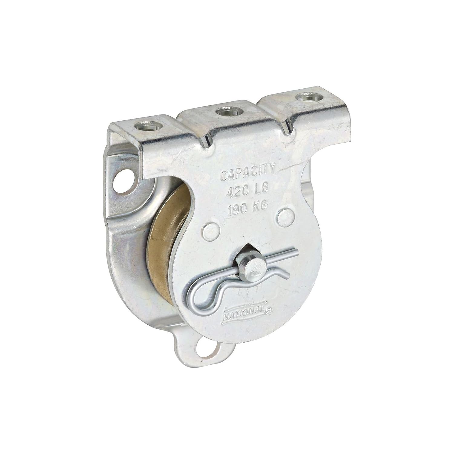 3219BC 1-1/2" Wall / Ceiling Mount Single Pulley, Waterproof - Zinc Plated