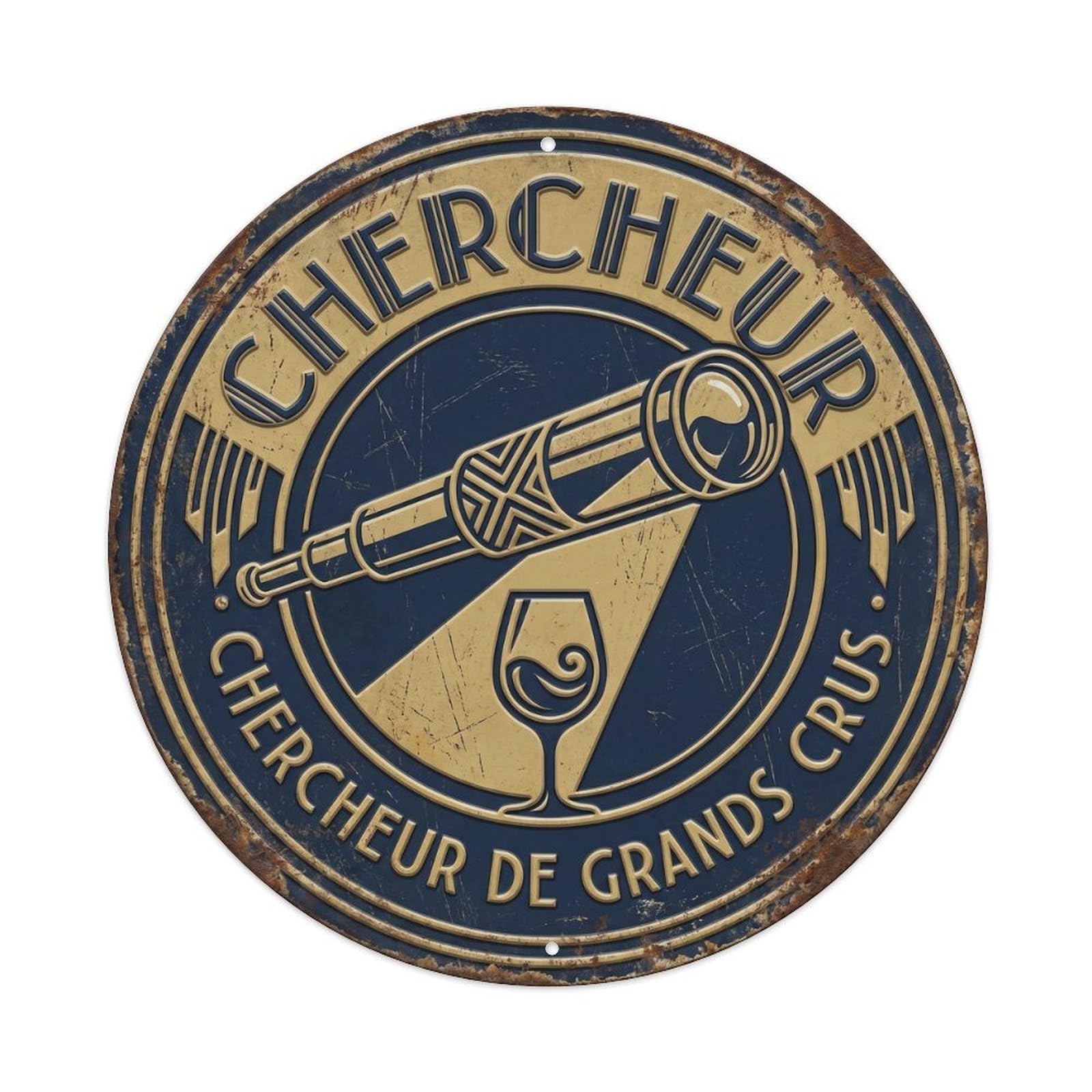 Seeker Humorous Mancave Seeker Metal Tin Sign