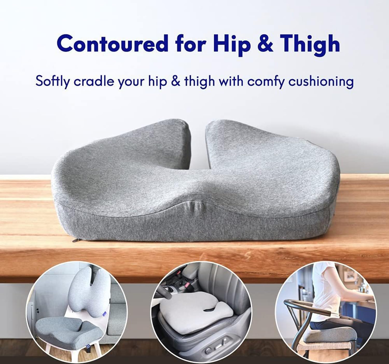 Cuscino Per Sedia Da Scrivania Cuscino Ortopedico In Memory Foam, Cuscino Sedile Auto Cuscino Ergonomico Per Alleviare Il Dolore Al Coccige Sciatica, Per Sedia Da Ufficio