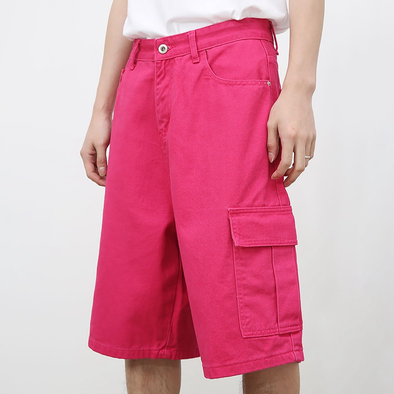 Herren Shorts Baggy Short Jeans Jungen Jorts Fit Street Dance Skateboard