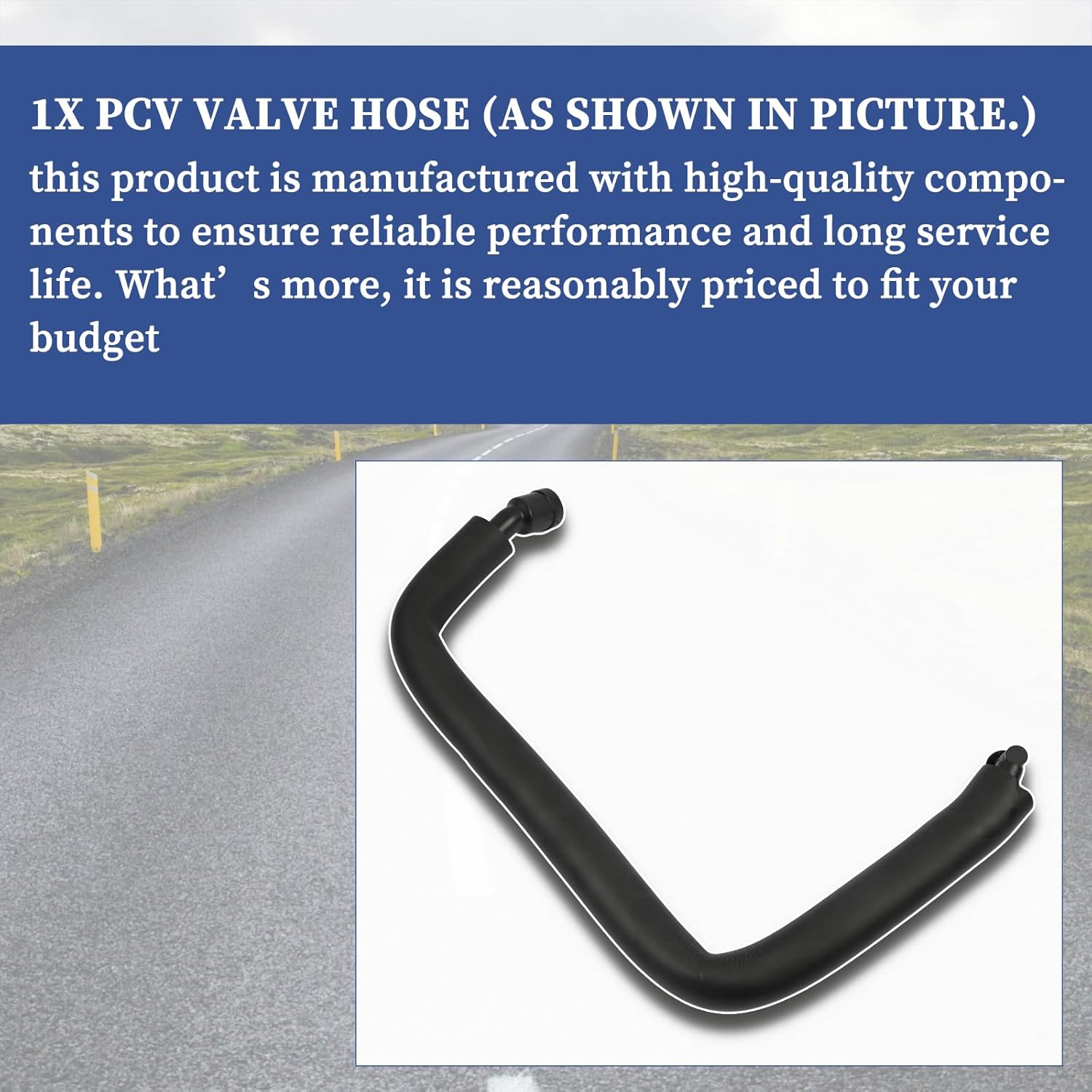 XL3Z-6C324-HA, PCV Valve Connector Hose Pipe Tube Compatible with Ford F-150 1999-2002│F-250 1999│Expedition 1999-2002 4.6L V8 Windsor Engines Only XL3Z6C324HA