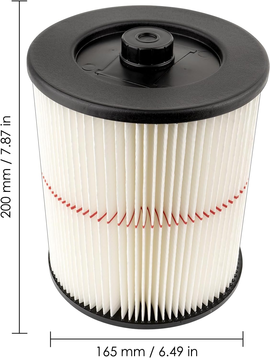 (3 Pack) 9-17816 Replacement Cartridge Filter Compatible With Craftsman 17816 Wet Dry Vac fit 5 Gallon and Larger Vacuum Cleaner, Red Stripe HEPA Filters for Craftsman Shop Vac, Filter Accessories