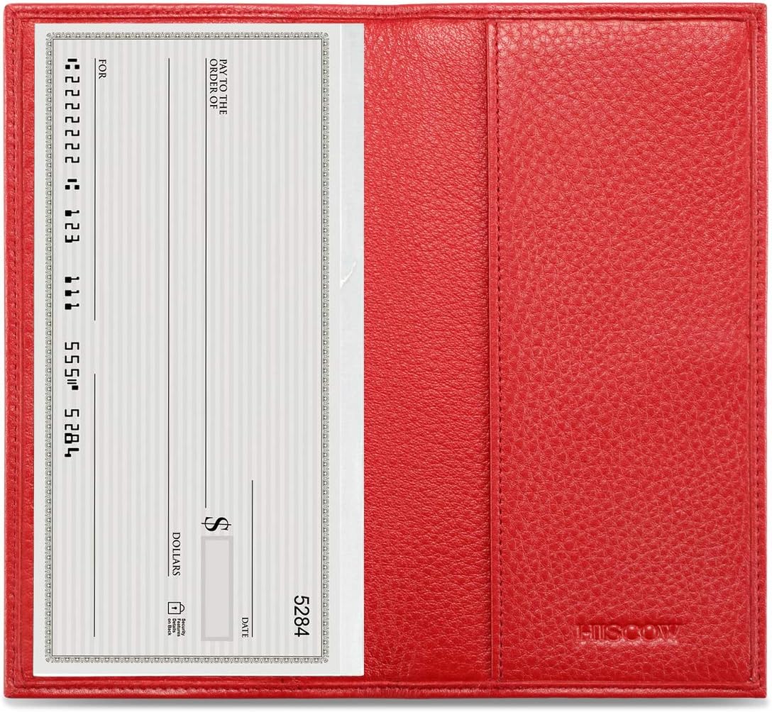 Minimalist Checkbook Cover - Full Grain Leather
