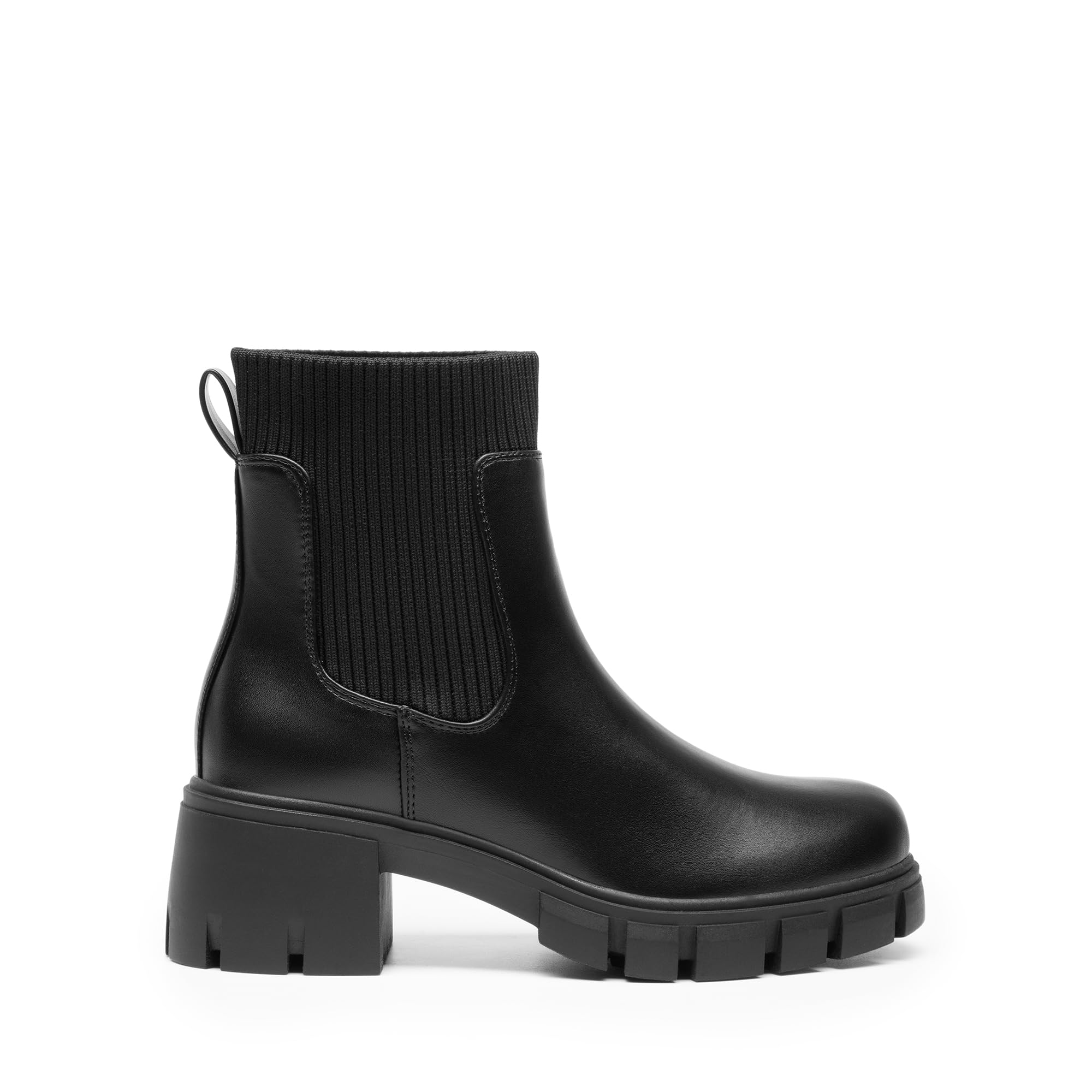 DREAM PAIRS Stivali da Donna Casuale Chelsea Stivaletti Tacco Medio Stivaletto Blocco Tacco