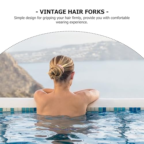 Miniatura 9 de Palillos de pelo de cuerno de oveja, palillos chinos para el cabello, palillos vintage para moños de kimono chino japonés, chignon Hanfu accesorios