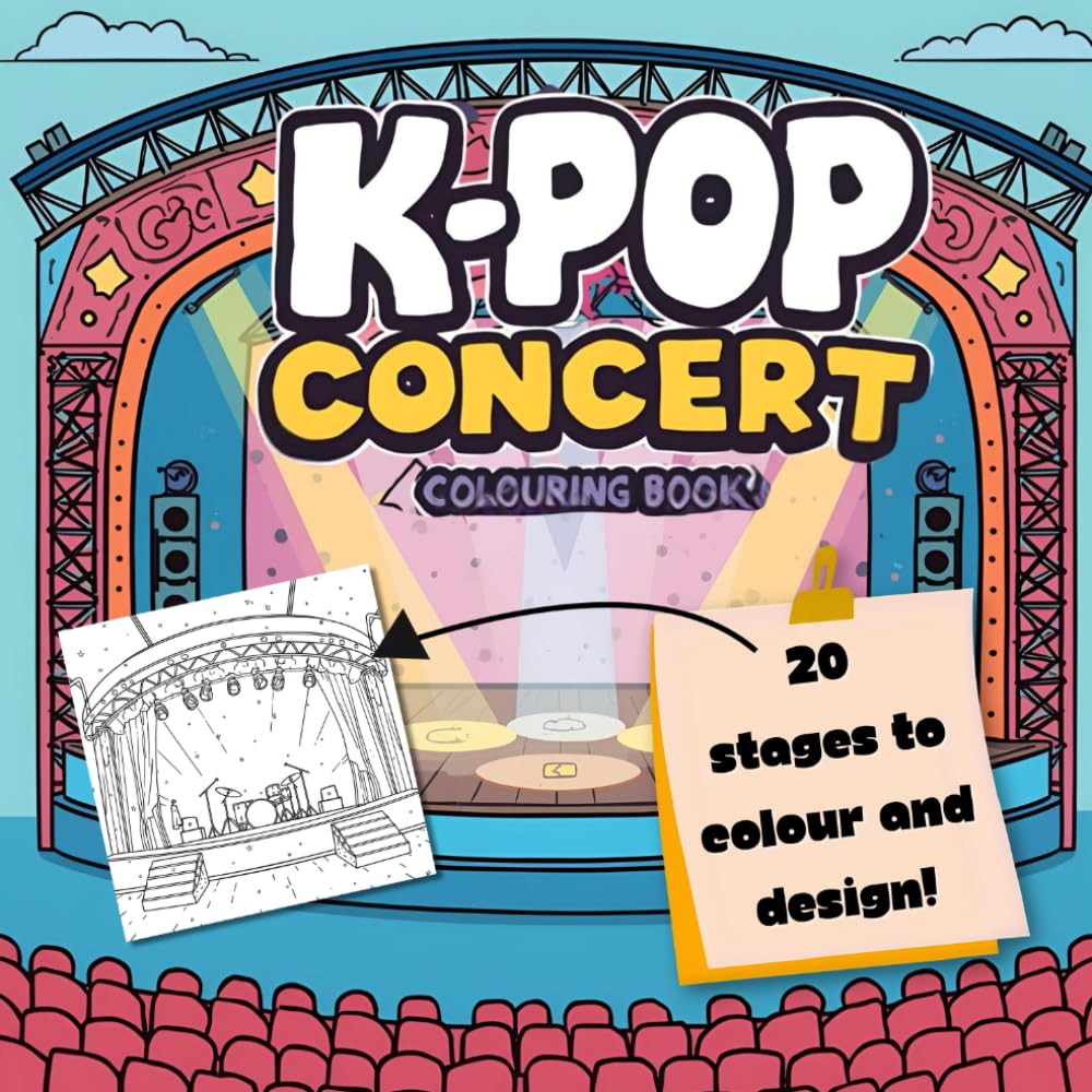 K-Pop Concert Colouring Book: Design and Colour Your Own K-Pop Concert!