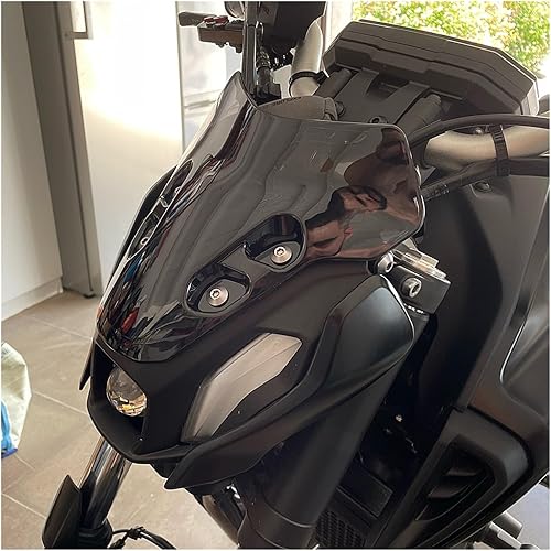 Miniatura 5 de New 2 Colors Windshield WindScreen Double Bubble Motorcycle Accessories Compatible with MT07 MT 07 MT-07 Mt07 Mt 07 2021 2022 (Color : Transparent,