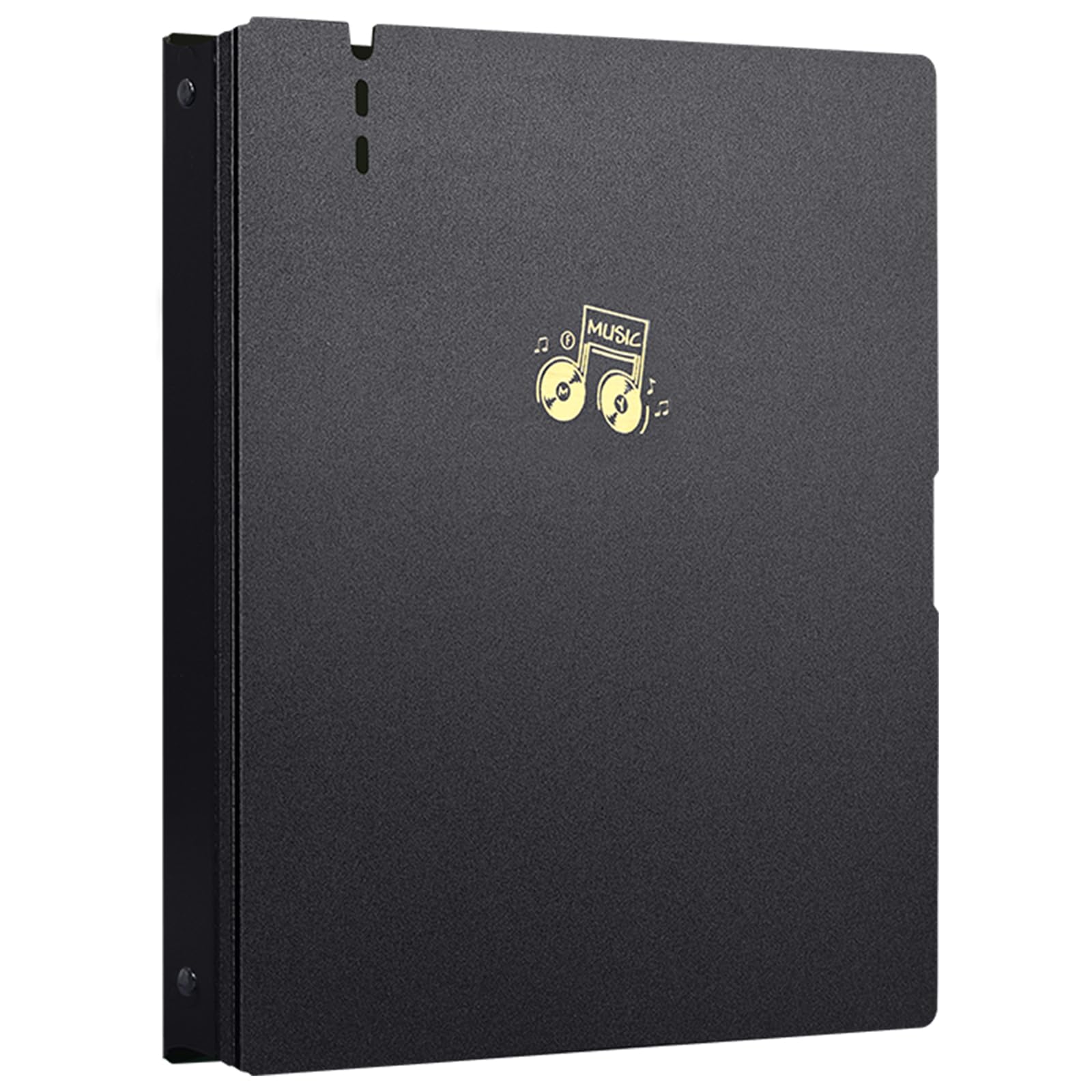 DONGLI Cartella per Spartiti Musicali A4,4 Anelli 20 Pagine Raccoglitore Porta Spartiti Musicali(Nero)