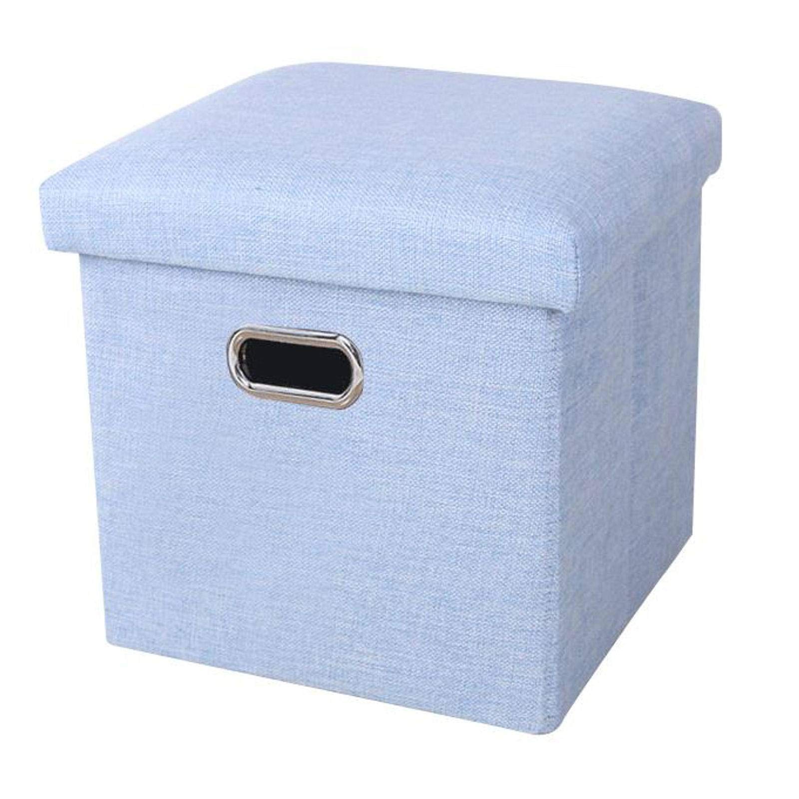 Pouf pliant en lin pour ranger vos affaires et optimiser le salon