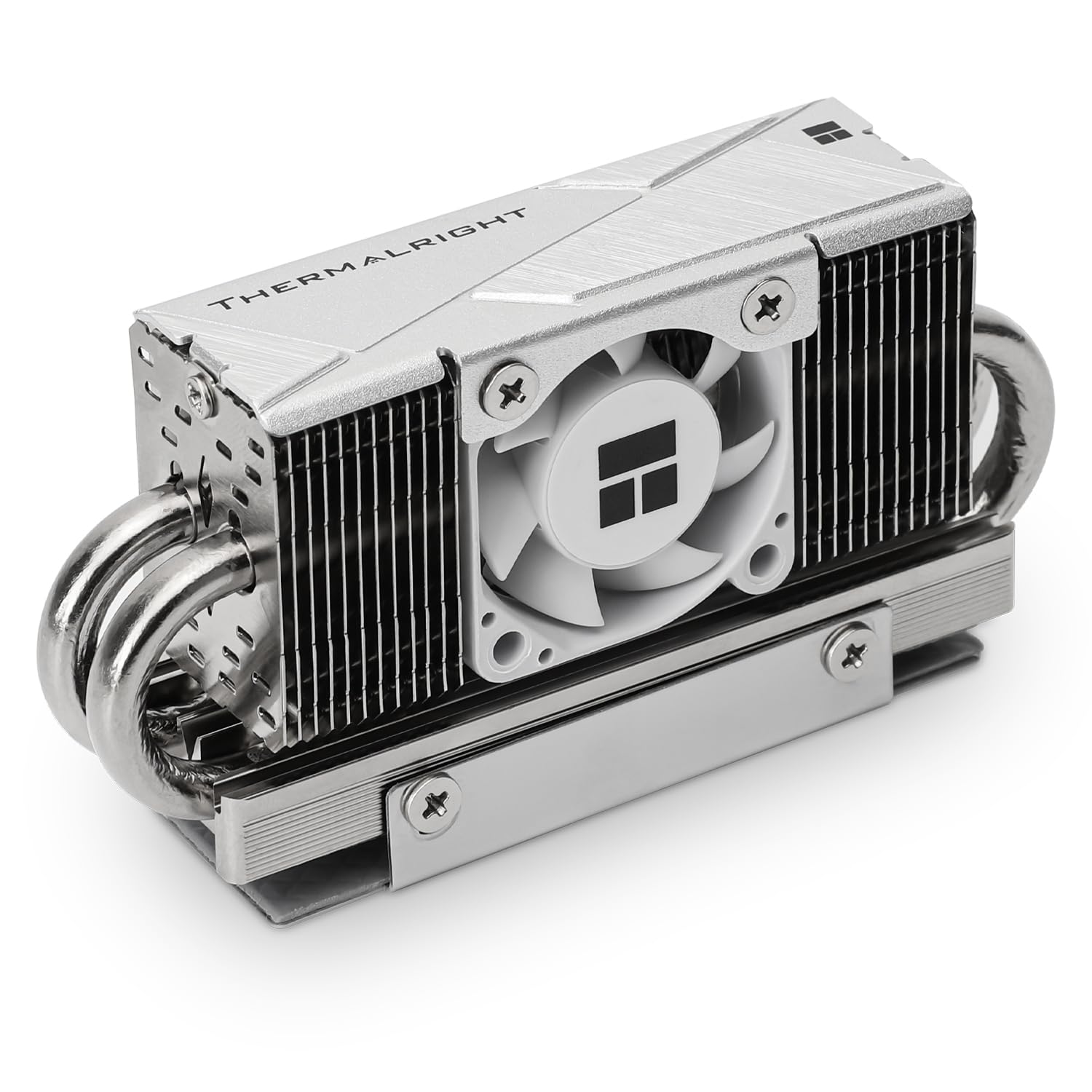 Thermalright HR10 2280 PRO Black SSD Heatsink Cooling,Double-Sided Heat Sink, with Small and High Speed PWM Fan,Thermal Silicone Pad for 2280 SSD PC and Computer,Desktop High Performance SSD Cooler