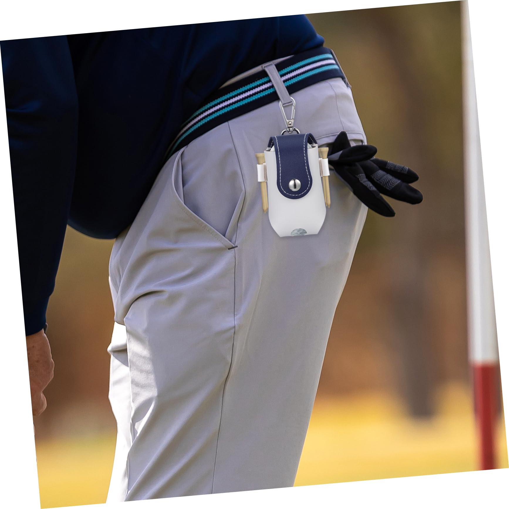 Toyvian Golfs Ball Halter Taillentasche Praktische Golf Tee Aufbewahrung Strapazierfähiger Golfball Organizer Für Männer Und Frauen Blau Für Golfspiel