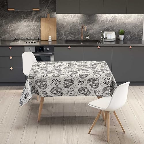 Miniatura 10 de Helicoid Mantel Redondo de colores brillantes para mesa de 4 sillas, mantel rústico para fiestas de Navidad, 60 x 60 pulgadas