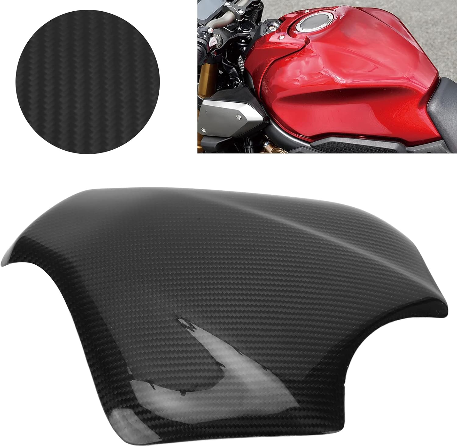 REAL 3Kカーボンファイバー燃料タンクカバープロテクターガード、修正アクセサリー、高強度シェル、CB650R CBR650R 2