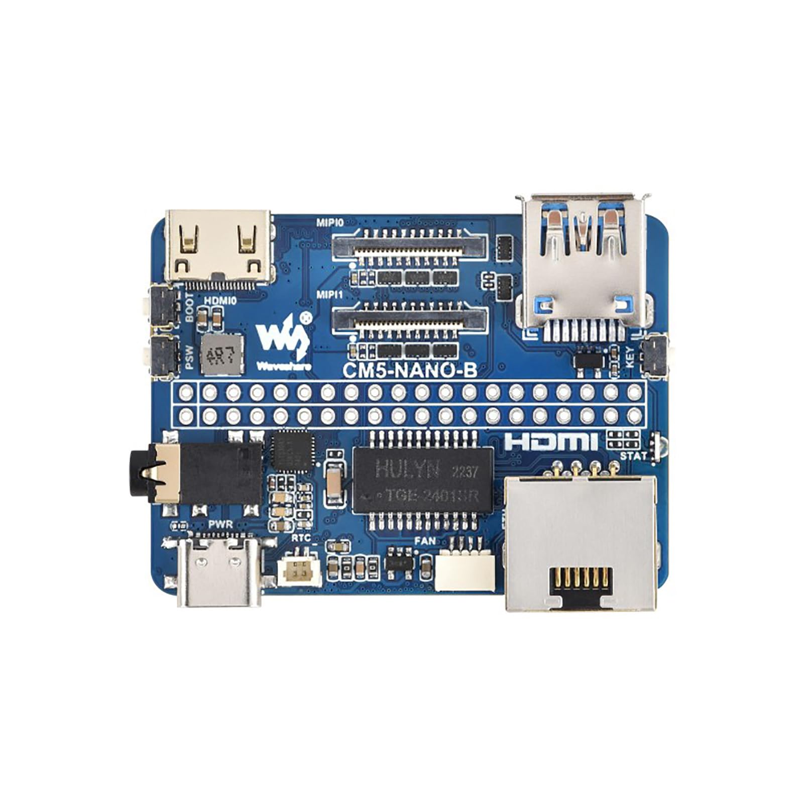 Nano Base Board (B) for Raspberry Pi CM5 | Compact Compute Module 5 Base Board | Same Size as CM5 | Multi-Interface Design | Ideal for Evaluation & Integration