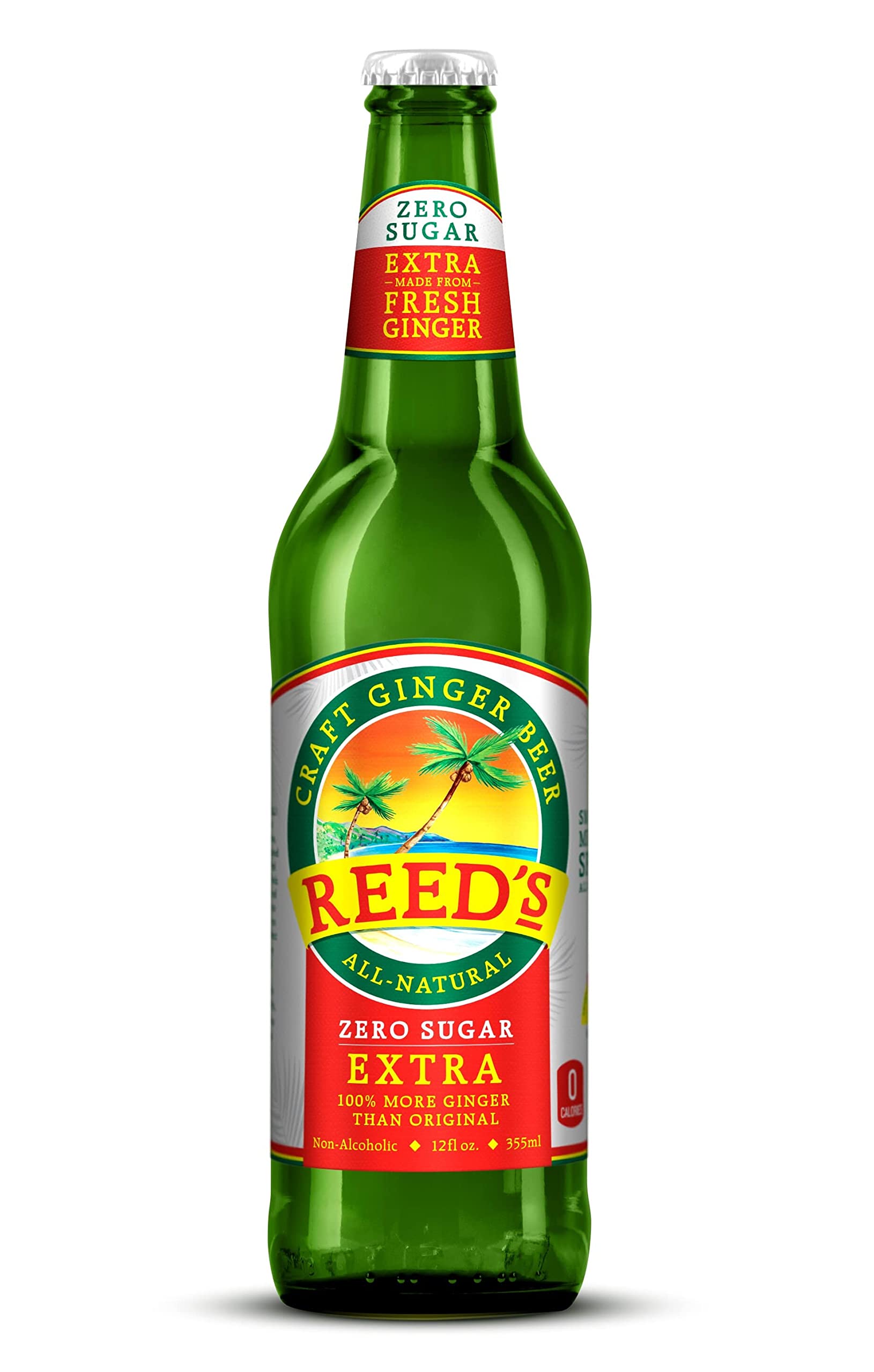 Amazon.com: Reed's, Zero Sugar Extra Ginger Beer, Great Tasting