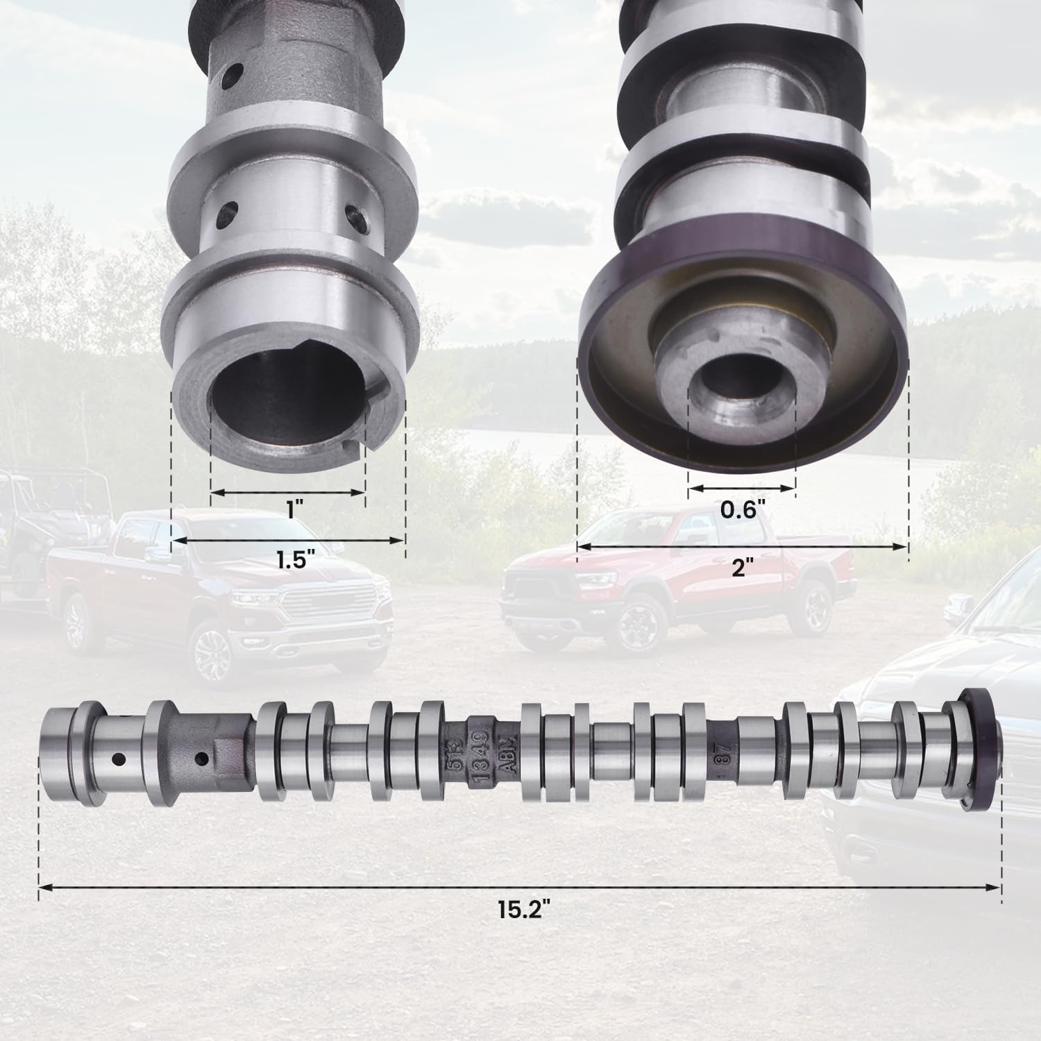 5047912AD Left Side Engine Intake Camshaft Compatible with Chrysle-r Voyager/Pacifica,Compatible with J-e-e-p Wrangler/Grand Cherokee Gladiator Ram 1500, ProMaster 1500/2500/3500 3.6L 2016-2022