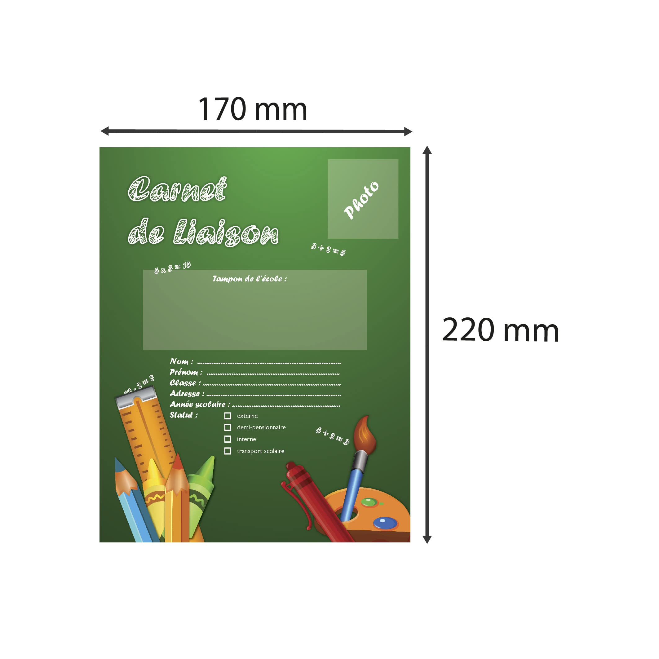 Carnet De Liaison Scolaire Le Dauphin - Lot De 30 - 72 Pages, Format 17x22 Cm - Couverture Souple Bleue - Fabrication Française