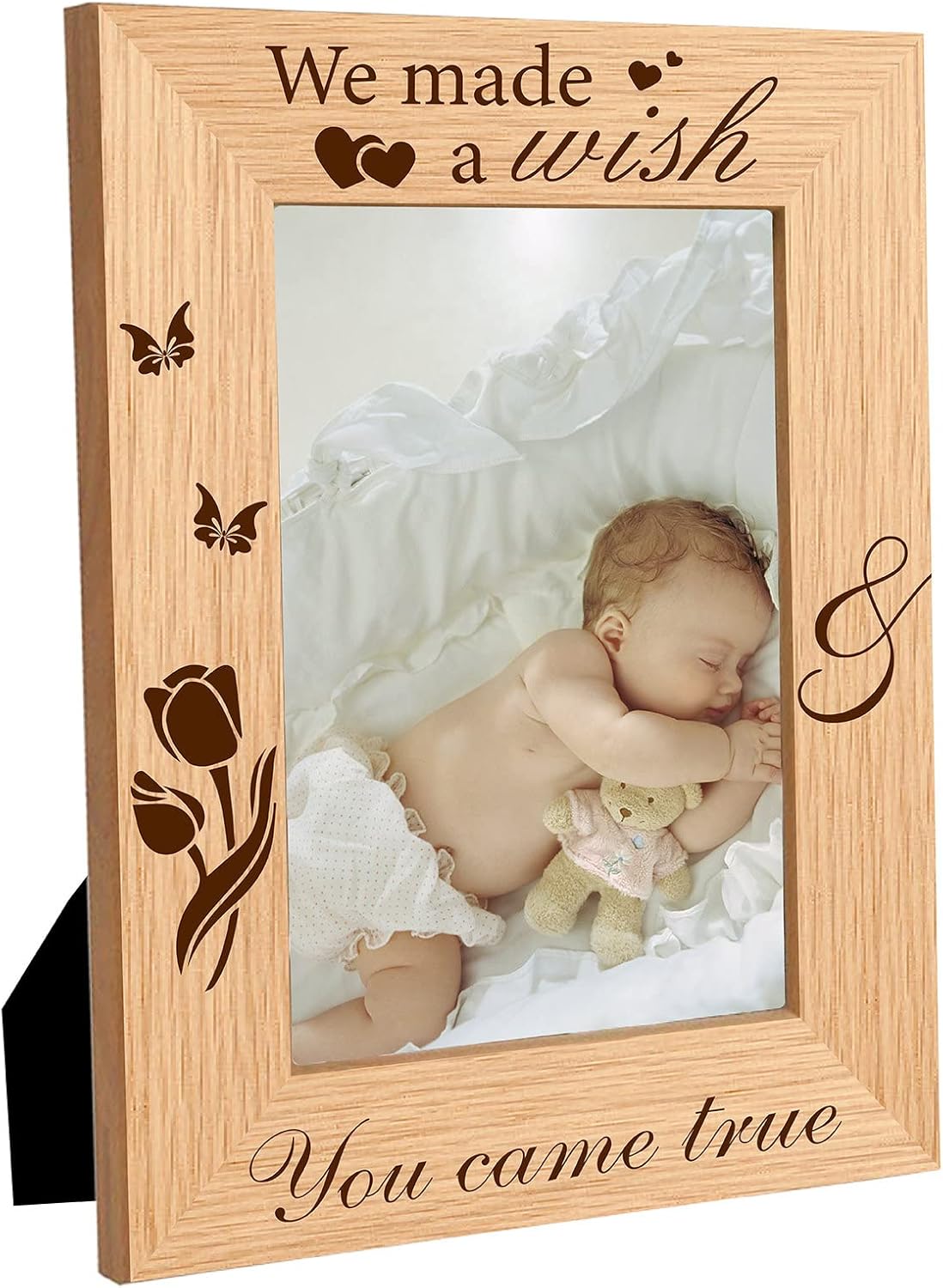 CRASPIRE 6x8 Engraved Wooden Picture Frame Picture Frames Engraved