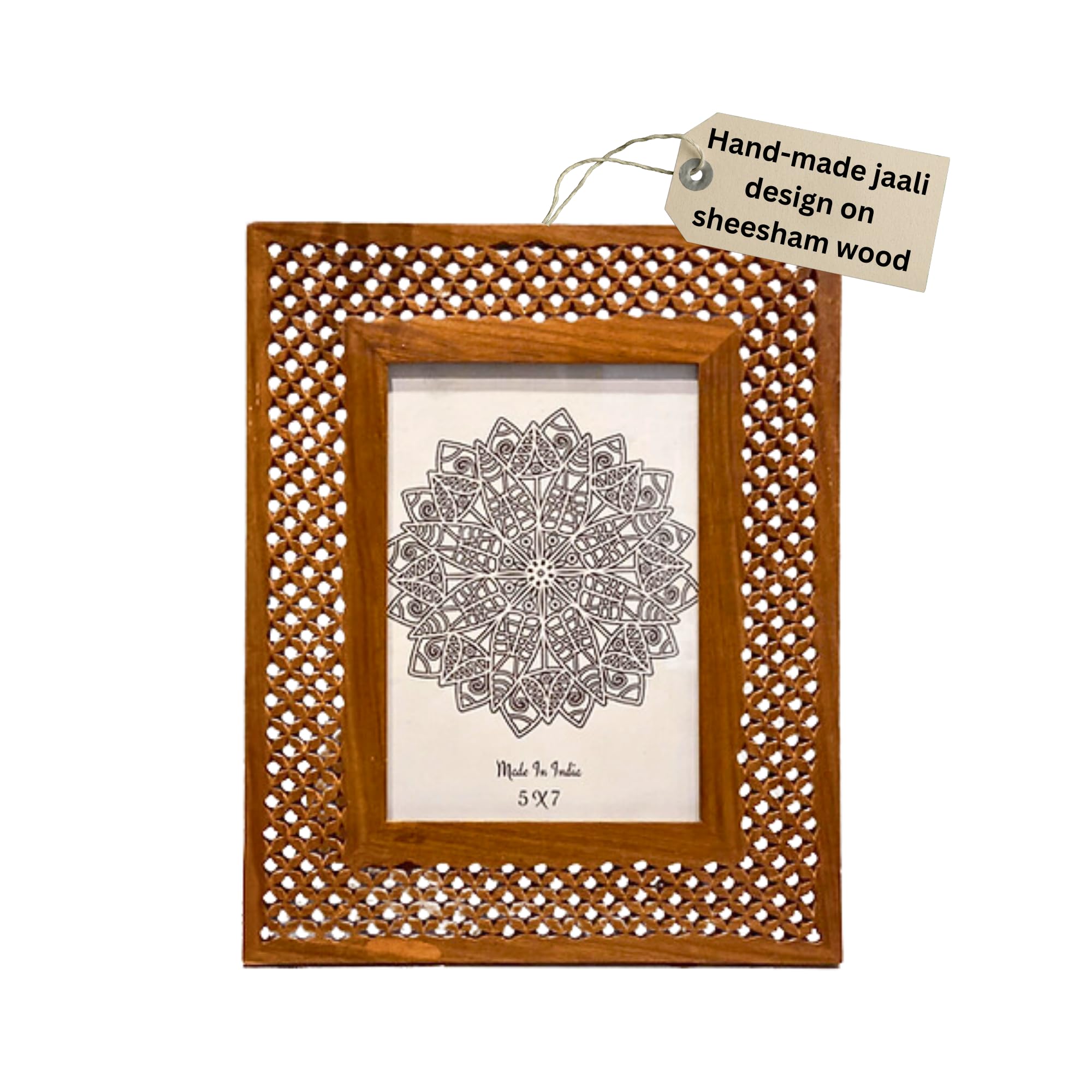 Sponsored Ad – Photo Frame 11 x 9 Inches | With Wall Mount and Stand | Picture Display for Wall Hanging, Shelf, Mantle, Gifting & Home Decor (Sheesham Wood With Handcrafted Jaali)