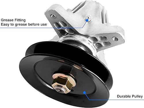 Miniatura 6 de Husillo de repuesto 918-06980 para cortacésped Cub Cad et de 50 pulgadas  Conjunto de husillo compatible con Troy Bilt Super Bronco 50 Mustang 50