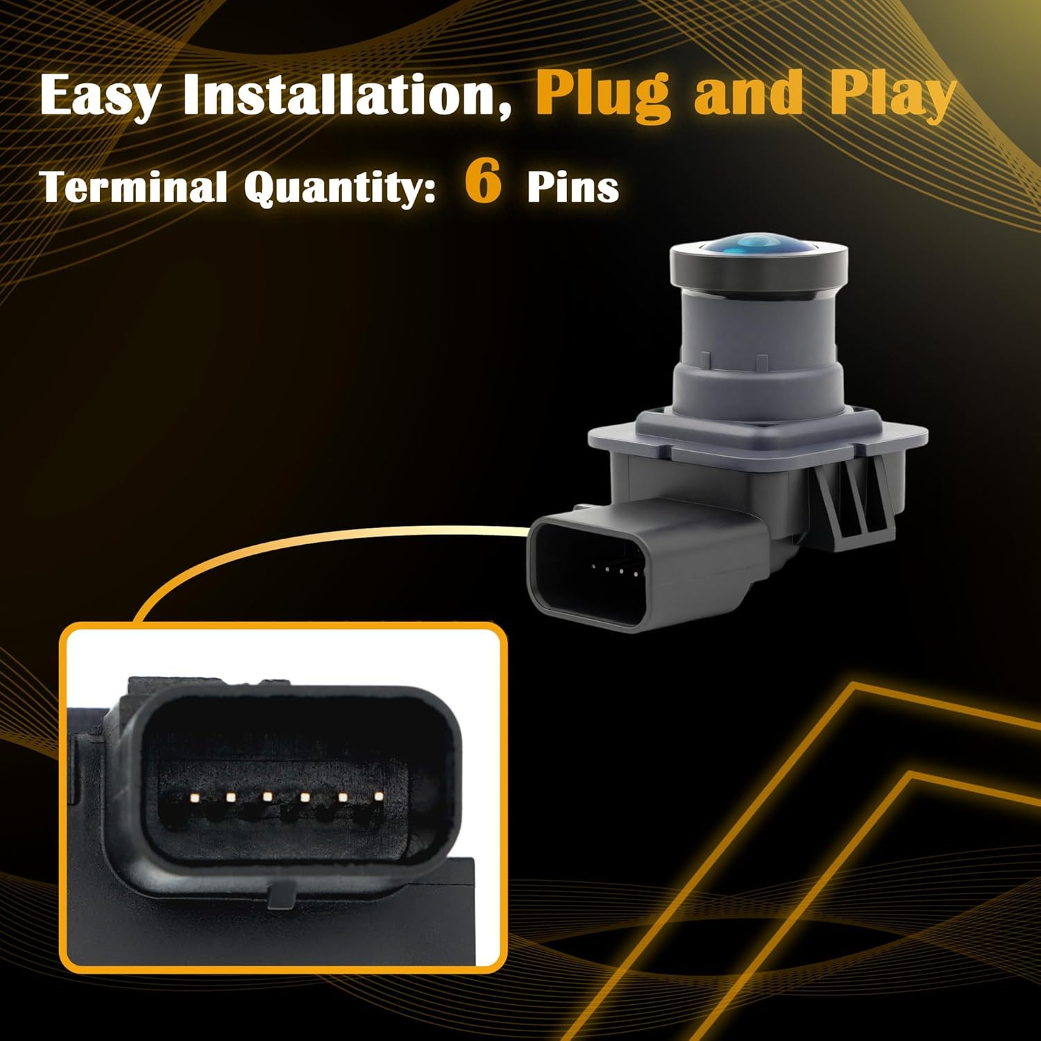 Rear View Backup Camera Compatible with 2011-2015 Ford Edge, 2011-2013 Lincoln MKX, Replaces BT4Z-19G490-A 590-069