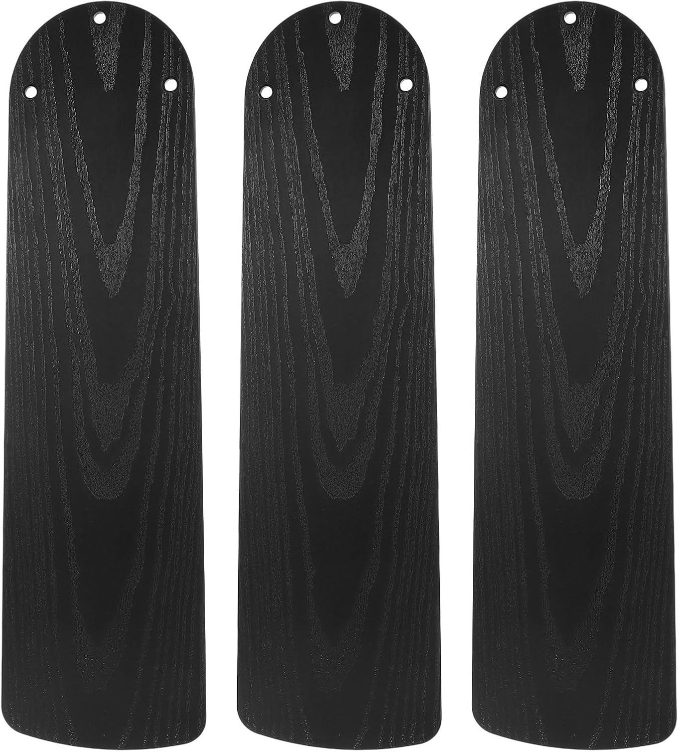 3pcs Replacement Fan Blades for Ceiling Fan - Wood Grain Waterproof Weatherproof Blades for Broken Substitution Indoor Outdoor Summer (White)