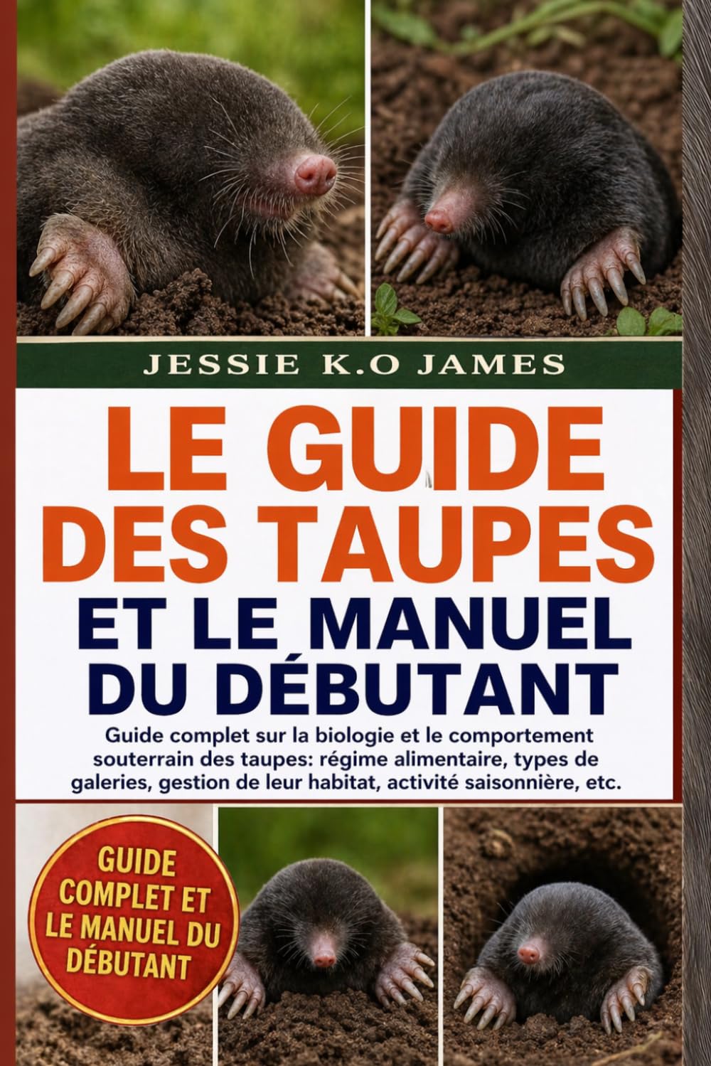 LE GUIDE DES TAUPES ET LE MANUEL DU DÉBUTANT: Guide complet sur la biologie et le comportement souterrain des taupes: régime alimentaire, types de ... de leur habitat, activité saisonnière, etc.