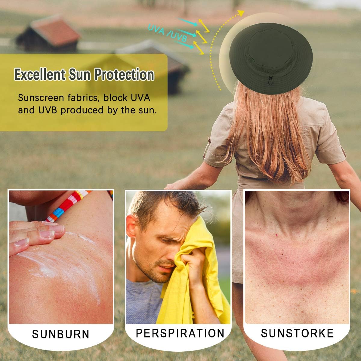 Jane Shine Outdoor Sun Hat Quick-Dry Breathable Mesh Hat Camping Cap Army Green at  Women’s Clothing store