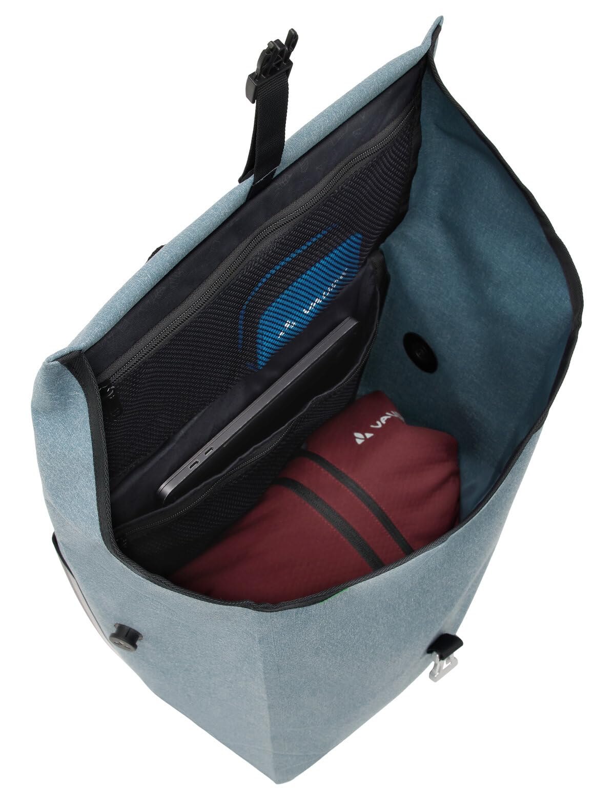 VAUDE Fahrrad Hinterradtasche Recycle Pro Single, 18,5 l Volumen, wasserdicht verschweißt, Made in Germany, Heron Sport & Freizeit