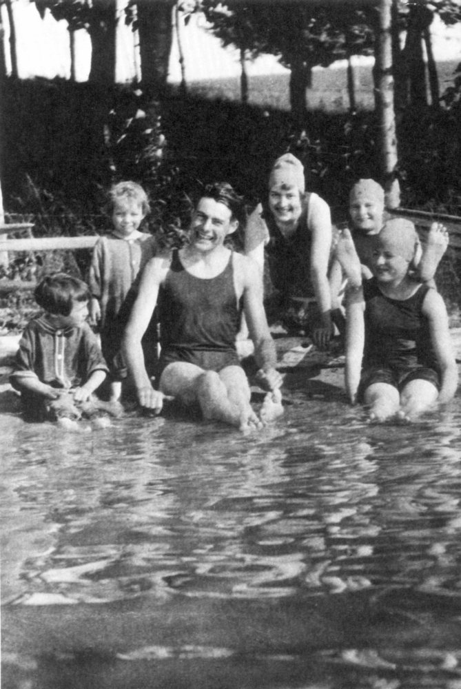 Ernest Hemingway N(1899-1961) American Writer Photographed By His Father At Lake Walloon Michigan C1916 Poster Print by (24 x 36)