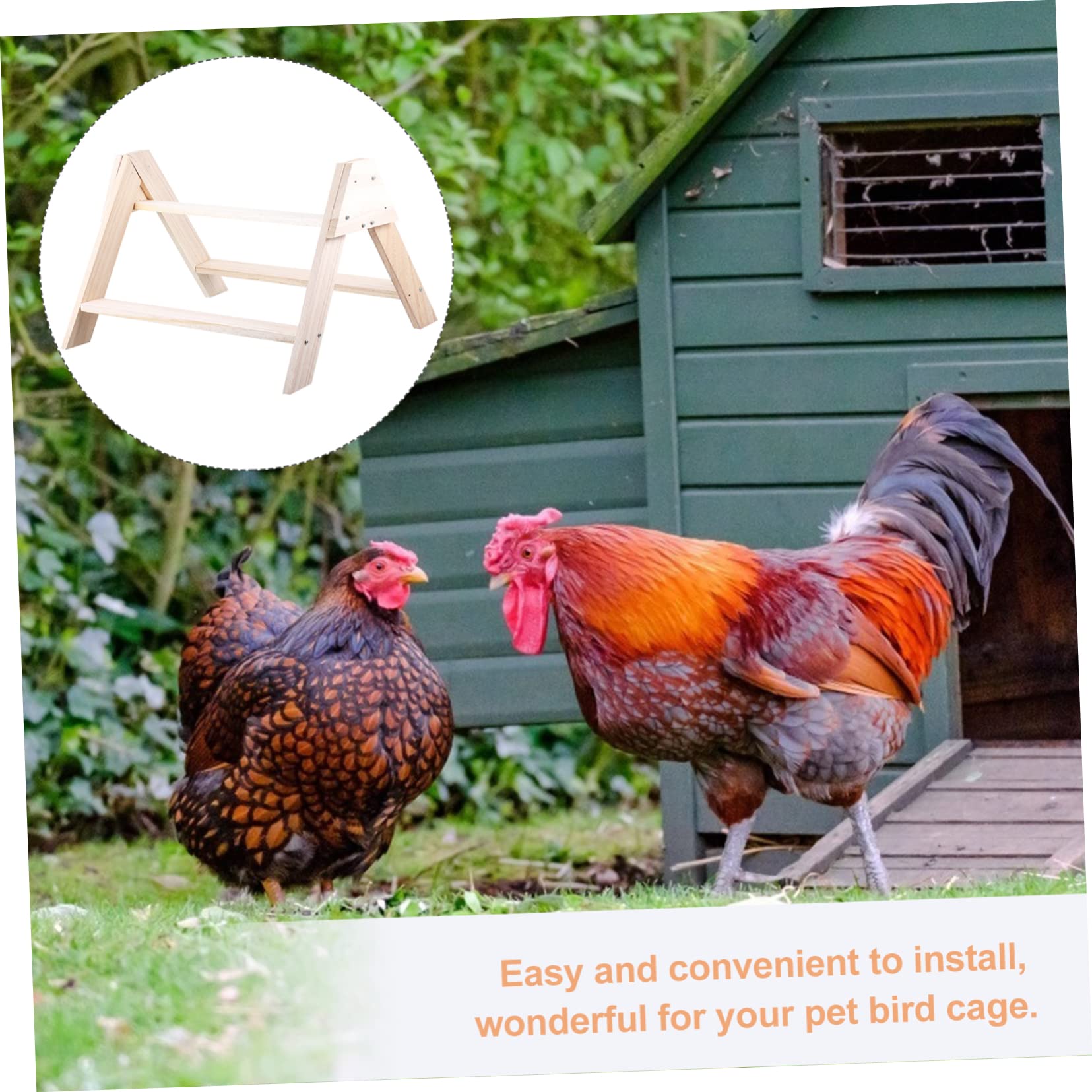 HANABASS Perchero De Madera y Superficie Pulida Diseño Único para Aves Pequeñas Corral Accesorio De Enriquecimiento para Jaula y Ejercicio