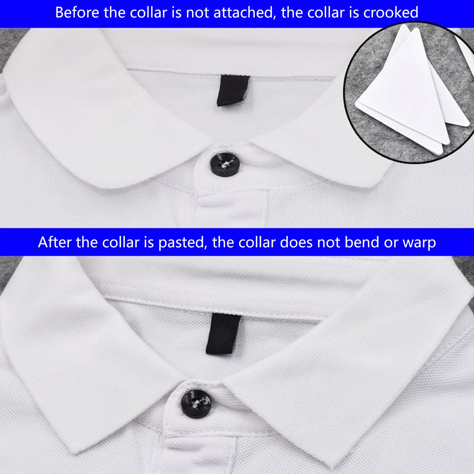 3 Protezioni Colletto Holibanna - Assorbenti Invisibili Per Camicie - Tessuto Non Tessuto, Tagliabili - Foto 3